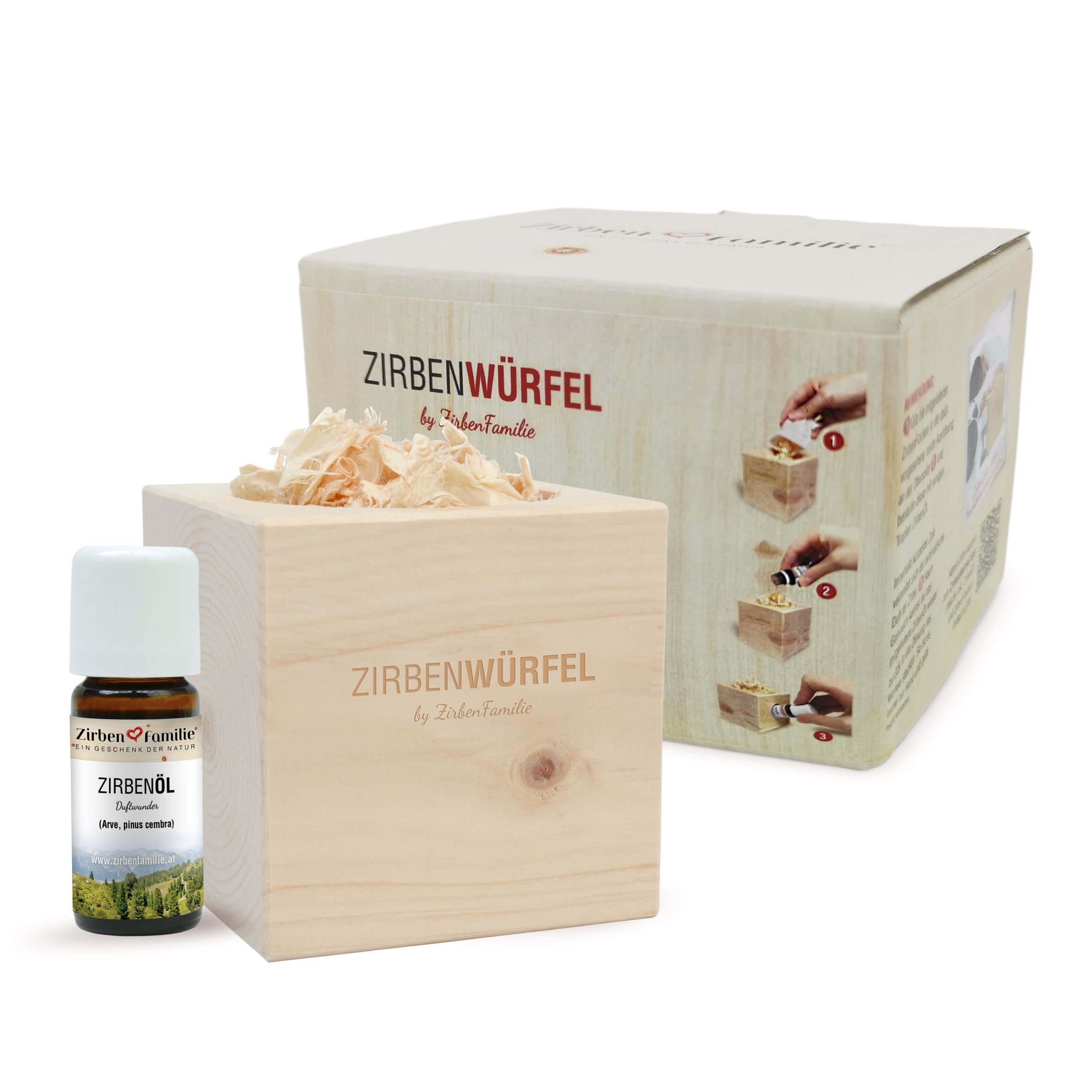 Zirben Würfel-Set - Lufterfrischer mit Zirbenöl