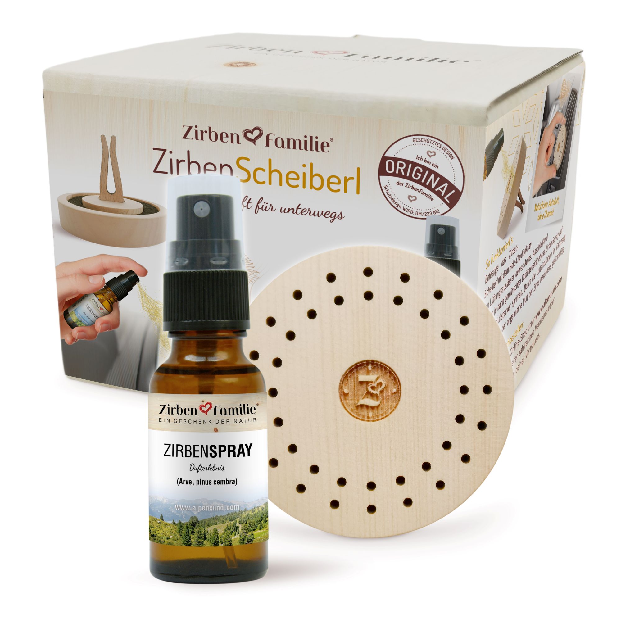 Original Zirben AutoDuft - Holz Duftstecker